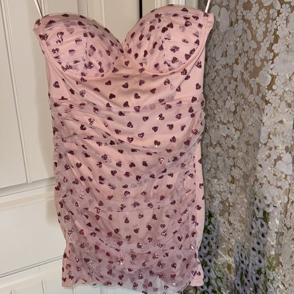 superdown Fifi Mesh Mini Dress in Pink - Picture 7 of 8